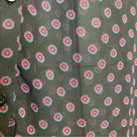 Free People Sheer Boho Button Down Blouse Size Medium - Picture 9 of 12